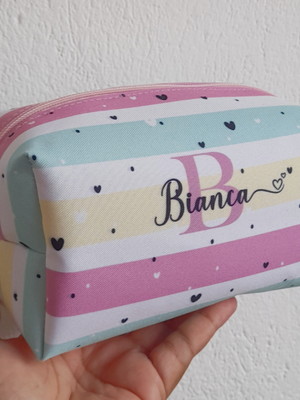 Lembrancinha necessaire personalizada box com nome
