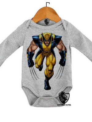 Body personalizado roupa de bebê wolverine logan marvel garr