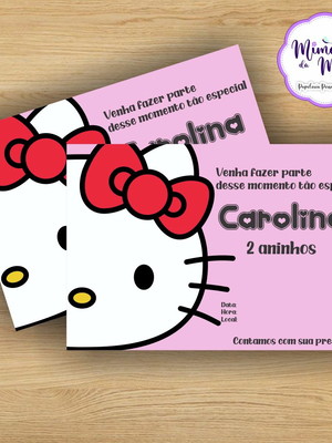 Convite digital hello kitty