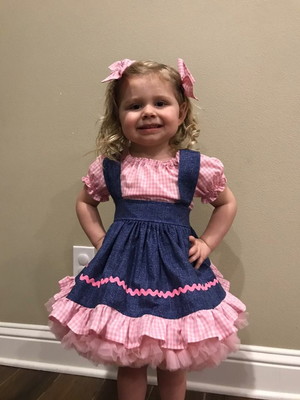 Vestido caipira fazendinha - adulto e infantil