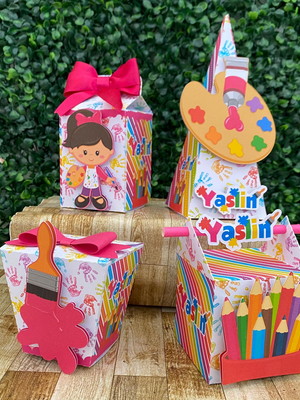Kit 32 caixas pintando 7 menina
