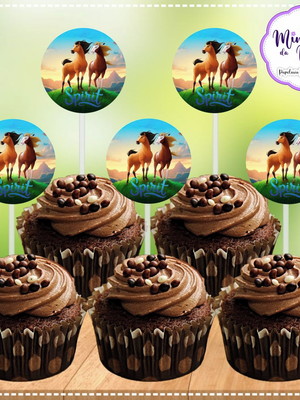 Topper para cupcake spirit (arte digital)