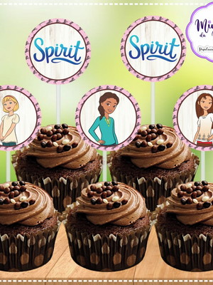 Topper para cupcake spirit (arte digital)