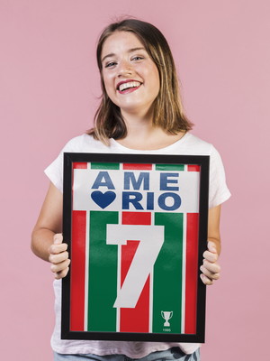 Fluminense, tricolor, ame rio, quadro com moldura 33x24cm