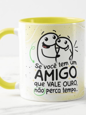 Caneca amigo que vale ouro divertida