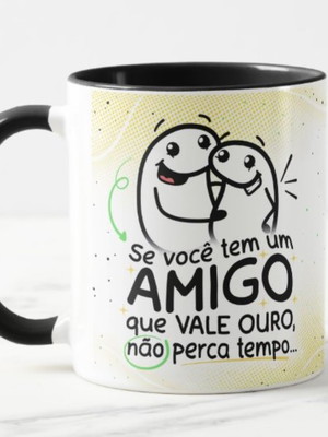 Caneca amigo que vale ouro divertida
