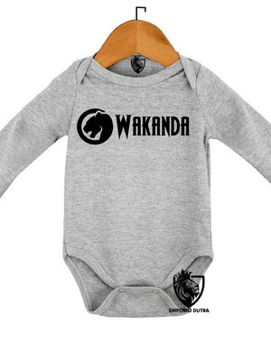 Body personalizado roupa de bebê wakanda pantera negra black