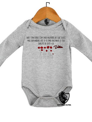 Body personalizado roupa d bebê voltaire liberdade expressão