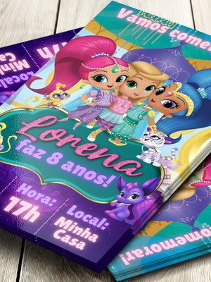 Convite digital shimmer e shine