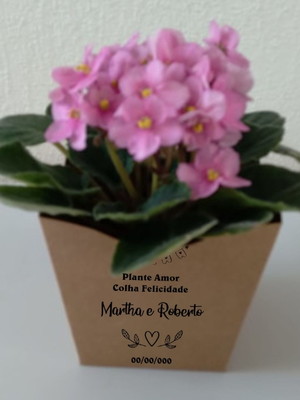 Cachepô centro de mesa kraft personalizado