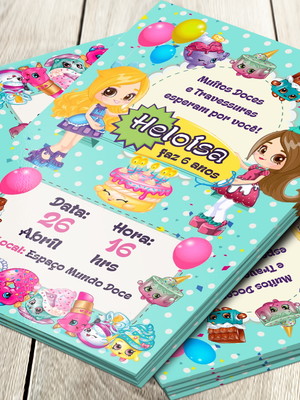 Convite digital shopkins