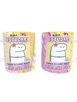 Caneca flork- bora estudar pq eu nasci bonita mas não rica 2