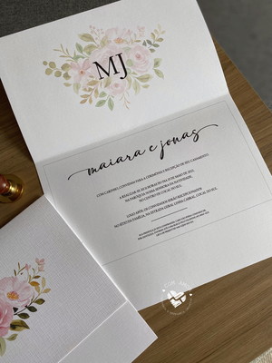Convite de casamento uma folha