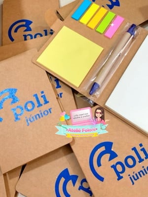 Bloco de anotações com autoadesivos personalizado