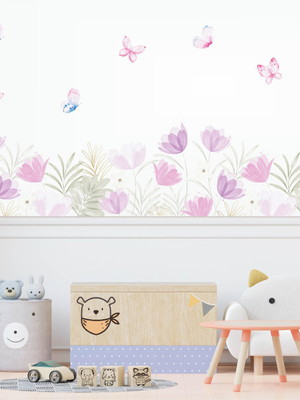 Adesivo de parede florais boho 4