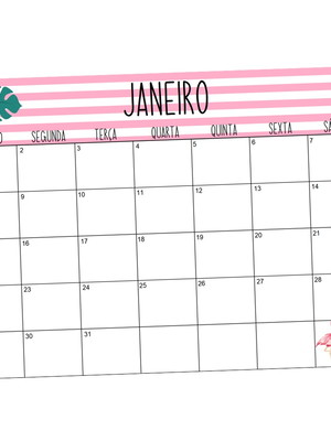 Planner mensal 2025 com imã