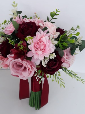 Buquê noiva marsala com rosa rose casamento