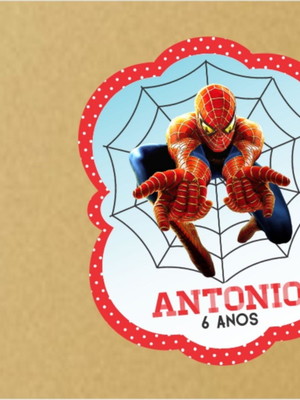Adesivo para tubete homem aranha