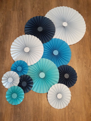 Kit 11 rosetas tons de azul