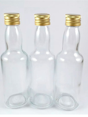 70 garrafinhas redonda de vidro 60ml com tampa dourada