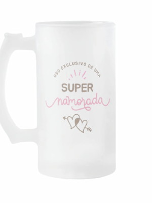 Copo de cerveja personalizado presente namoro namorada
