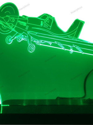 Luminária abajur de mesa acrílico avião ipanema