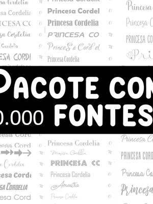 Pacote com 10.000 fontes/letras variadas