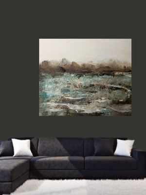 Pintura abstrata em acrílico