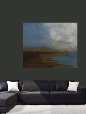 Pintura abstrata em acrílico