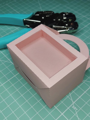 Molde caixa maleta com visor - arquivo silhouette