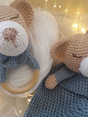 Kit bebê naninha, chocalho amigurumis