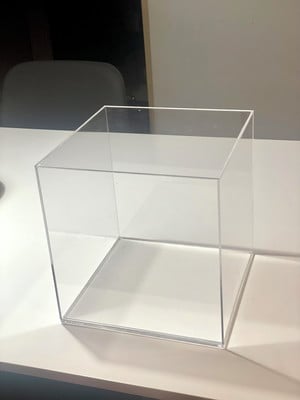 Cupula de acrílico para exposição objetos decoração 15x15x30