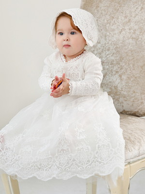 Vestido de batizado para bebe