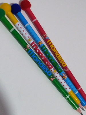 Lápis personalizado turma da mônica