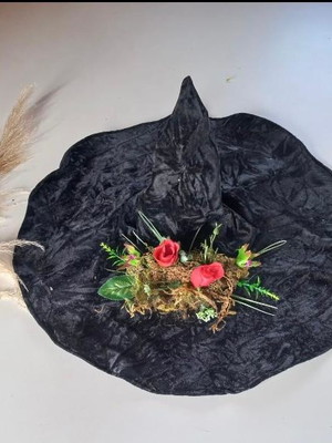 Chapéu preto veludo