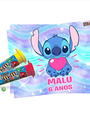 Rótulo m&ms stitch