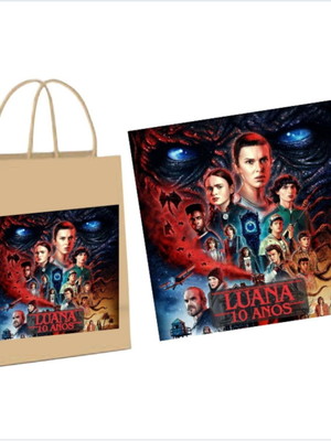 Adesivo para sacola stranger things