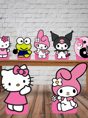 Kit display hello kitty e kuromi - mdf