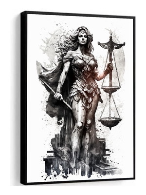 1 quadro deusa da justiça balança da justiça direito