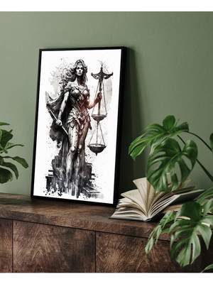 1 quadro deusa da justiça direito advogado advocacia