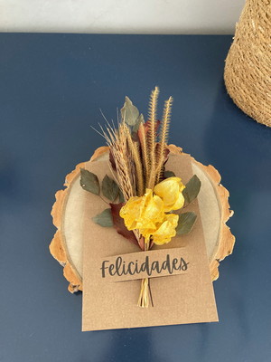 Cartão floral - felicidades