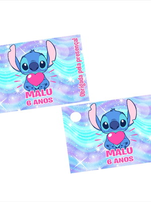 Tag de agradecimento stitch