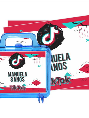 Rótulo maletinha tik tok