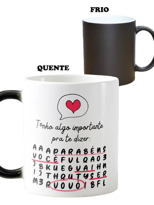 Caneca presente criativo para contar gravidez a família