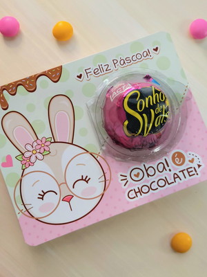 Card com bombom- páscoa