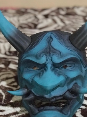 Hannya mask artesanal- em plastico decoração e colecionismo