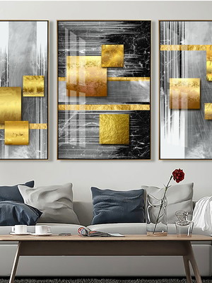 Quadro abstrato, geometric'gold