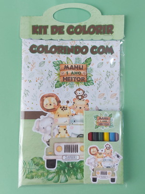 Revistinha de colorir safari baby