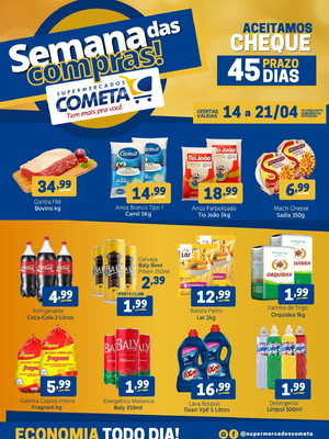 Arte digital encarte mercado supermercado produtos