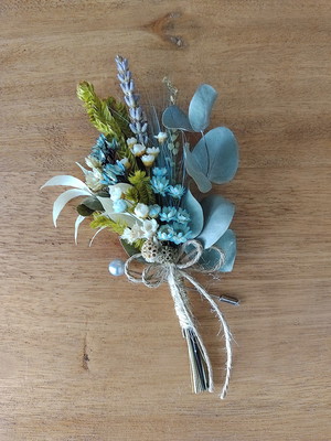Lapela floral - azul